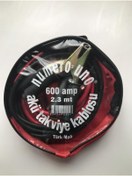 Resim parcafix Numereuno Akü Takviye Kablosu 10mm 600 Amper 2.3 Metre Çantalı 