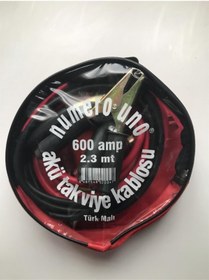 Resim parcafix Numereuno Akü Takviye Kablosu 10mm 600 Amper 2.3 Metre Çantalı 