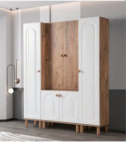 Resim Bera Beyaz - Atlantik Çam 4 Kapılı Zambak Portmanto Atlantik Çam - Beyaz 