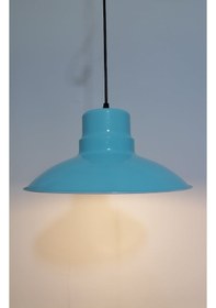 Resim Riolight Retro Turkuaz Içi Turkuaz Tekli Metal Sarkıt Çap: 30Cm (538287973) 