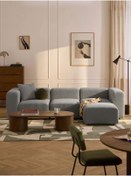 Resim S Home Design Concept Pietro 4 Modül Modüler Kanepe Köşe Koltuk Takımı, Teddy Gri 290x190 Cm 
