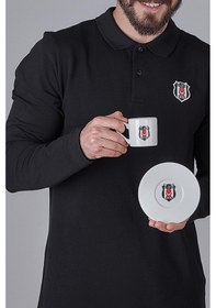 Resim Neva N3422 Beşiktaş Lisanslı Arma Logo 2'li Kahve Fincan Takımı-Bjk 