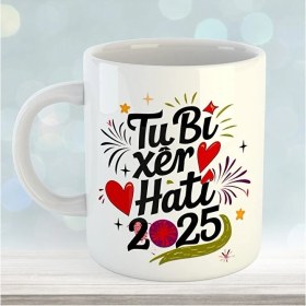 Resim Zerya Kürtçe Yeni Yıl Kupası - Kupaya Sersalê 2025 - Tu Bi Xêr Hatî 