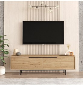 Resim Yurudesign Ocean Tv Ünitesi Sehpası Metal Ayaklı 160cm Sepet On1-s 