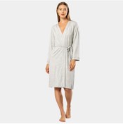 Resim Türen Kadın Düz Bantlı Sabahlık 3164/gri Çok Renkli 