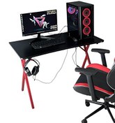 Resim Hey Modüler Mobilya Heygaming 120 CM Siyah Kırmızı Profesyonel Oyuncu Masası 
