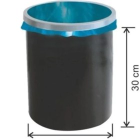 Resim Şık Ofis Tipi 13 Lt Çöp Kovası, Çemberli, Boyalı, Gri Renk 