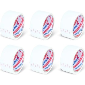 Resim 45 mm x 40 mt Beyaz Koli Bandı 6 Adet 