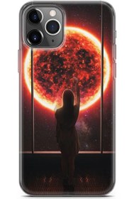 Resim Apple iPhone 11 Pro Kılıf Seri Moon 09 Güneş UV Kılıf Turuncu 