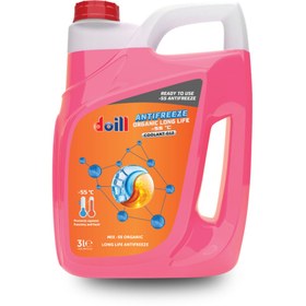 Resim doill -55 / -56 Derece Hazır Karışım 3 Litre Kırmızı Organik Antifriz - G12 (Üretim Yılı: 2025) 