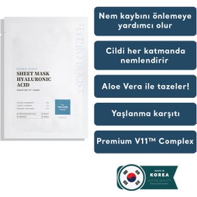 Resim Village 11 Factory Hydro Boost Sheet Mask Hyaluronic Acid 21 Gr - Vegan Hyalüronik Asit Maskesi 