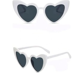 Resim Derin Stok Beyaz Renk Kalp Gelin Düğün Gözlüğü 15X5 cm 