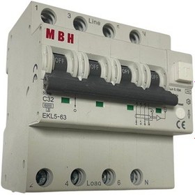 Resim Mbh 32a 30ma Elektronik Kaçak Akım Koruma Rölesi 