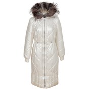 Resim Krem Tekstil - Kürk Kadın Kürk Kaban - K23IKM320366-H2W 