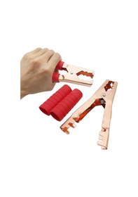 Resim Mr-245-c 1 Takım 14cm 300 Amper Akü Maşası Kırmızı+siyah 