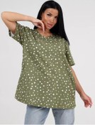 Resim Massiro Ofis İçin Büyük Beden Kadın Tunik 223806258 Yeşil 