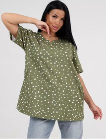 Resim Massiro Ofis İçin Büyük Beden Kadın Tunik 223806258 Yeşil 