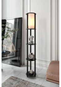 Resim Yeni Siyah Raflı Lambader Siayh Siyah 