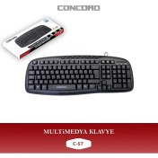 Resim Concord C-57 Kablolu Multimedya Q Klavye 