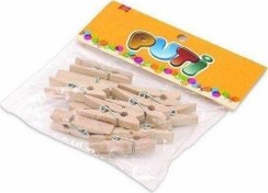 Resim Ahşap Büyük Mandal Natural 12 Li 8795 (2 Paket) Puti