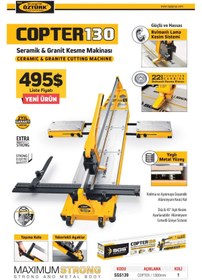 Resim İBTAŞ SGS139 Copter130 Güçlü Seramik ve Granit Fayans Kesme Makinası 1300mm 