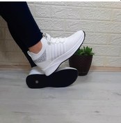 Resim M.p 1669 Beyaz İçten Gizli Topuk 7cm Taşlı Kadın Spor Ayakkabı 001 