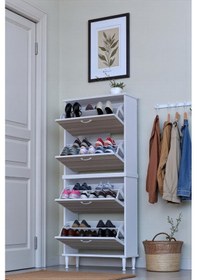 Resim Eliusta Berry Cordoba 8 Raflı 4 Düşer Kapaklı Ayakkabılık 72 Cm Genişlik X 168x26 Cm Ayakkabılık Cordoba 