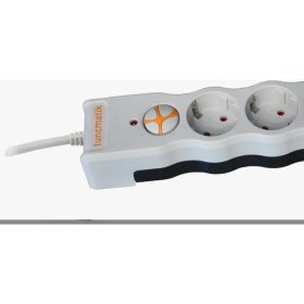 Resim Akım Korumalı Priz 3 Lü Beyaz 1,5 Metre 