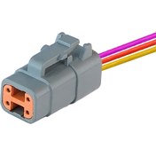 Resim DEUTSCH Dtm06-4s Erkek Konnektör 4 Pin Kablolu 