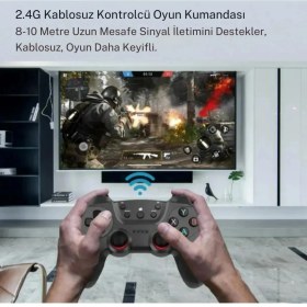 Resim Airstorr Joystick Gamepad Çiftli Tv Pc Uyumlu Oyun Konsolu 2.4g Gamepad Double Joystick Doungle 