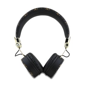 Resim Guess Orjinal Lisanslı PU Desenli Metal Üçgen Logolu Kulak Üstü Bluetooth Kulaklık - Siyah 