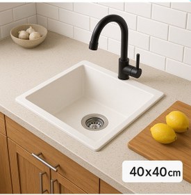 Resim Bloom Platin 400 Granit Eviye 40 x 40 CM 