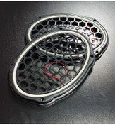 Resim BEYAZ Neon Işıklı 6x9 Oval Hoparlör ve Midrange Kapağı 1takım (2adet) 