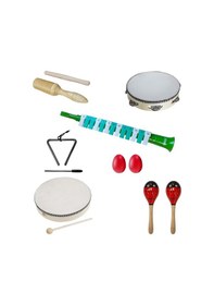 Resim Midex Örf Aletleri Seti Under Paket-2 Marakas Melodika Zilli Tef Çelik Üçgen Vurmalı Çalgı 7 Parça 