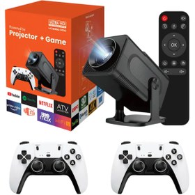 Resim beemen HCS350 Pro Projeksiyon Cihazı Ve Oyun Konsolu 1080p 4K Android 11 Bluetooth Wifi 20.000 Oyun 