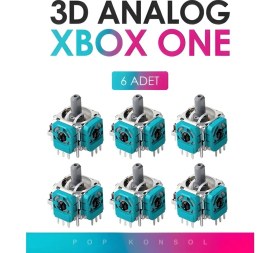 Resim 6 Adet Xbox Series S x One 3D Analog Joystick Motor Kol Tamir Yedek Parça 