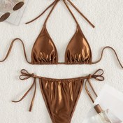 Resim Müzik Festivali Seksi Bikini Mayo Parlayan Göz Alıcı Yüzme Kıyafeti 