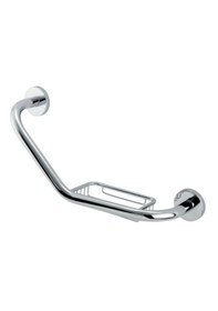 Resim Çelik Banyo Paslanmaz Pirinç Flora Küvet Tutamağı Süngerlikli 40cm Gri 