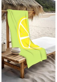 Resim Dijital Baskı Plaj Deniz Havlusu Limon Desenli Peştamal Hvl0162 Renkli 