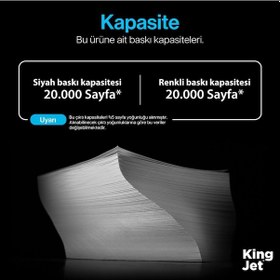 Resim Kingjet Epson Uyumlu Wf-c879r Standart Kapasiteli 4 Renk Takım Çipli Uyumlu Kartuş T05a1 