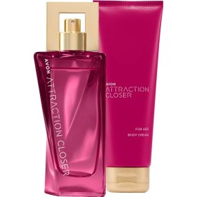 Resim Avon Attraction Closer Kadın Parfüm Ve Vücut Losyounu Paketi Çiçek 
