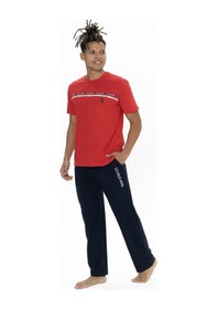 Resim U.S. Polo Assn. U.s Polo Assn. 18895 Erkek Kısa Kollu Bisiklet Yaka Pijama Takımı-kırmızı Kırmızı 