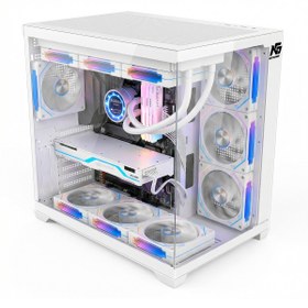 Resim Next Gaming Alpha Elite 7x ARGB Fan Kumanda ve Kontrolcü ATX Boş Bilgisayar Kasası Beyaz 