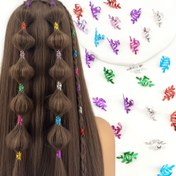 Resim 40 adet Bohemian Vine Leaf Shaped Alaşım Saç Örgü Yüzükleri - Vintage Saç Tokaları, Dreadlocks, Locs ve Örgüler için - Kadınlar için Karışık Renkli Saç Takıları - Doğum Günleri, Düğünler ve Özel Günler için İdeal, Sevimli Saç Aksesuarı 