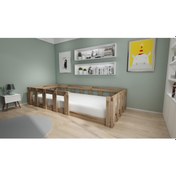 Resim Lullaby Montessori Çırağan Çocuk Karyolası 90x190 Yatak Uyumlu 10 