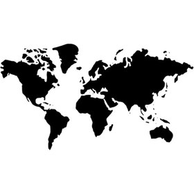 Resim Ogec Worx Dünya Haritası Sticker 20 X 12 Cm 