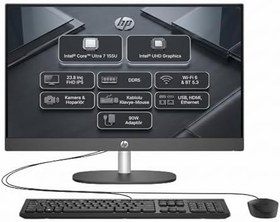 Resim HP ProOne 240 G10 Ultra 7 155U 48GB 2TB SSD 23.8" FHD Windows 11 Pro All In One PC D36C6ET 020 