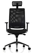 Resim Bürosit Reflex 9 Başlıklı Alüminyum Siyah Yönetici Koltuğu 