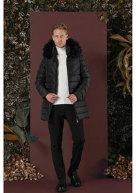 Resim Ka 076 Slim Fit Siyah Spor Kaban Siyah 