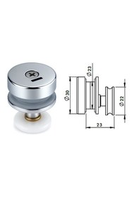 Resim Ayrıntıshop Duşakabin Eksantrik Tekerlek 1 Adet Krom 